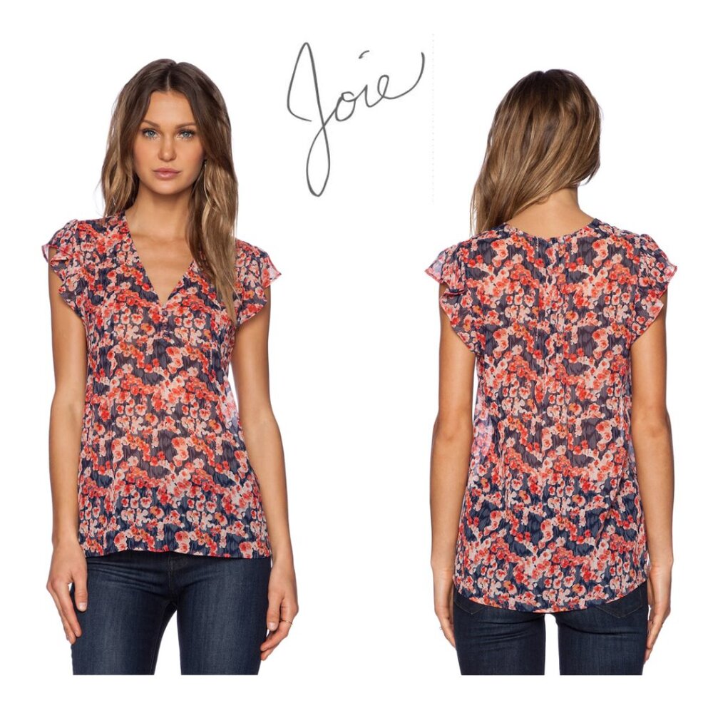 NWOT - Joie Floral 100% Silk Sleeveless Maci B. Top